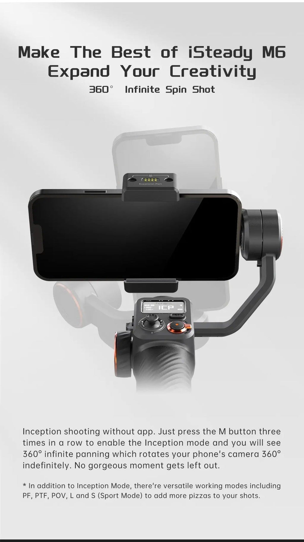 FLIPSTYLEZLLC AI face and shooting fill light with three-axis stabilizer for vlogging and video recording.