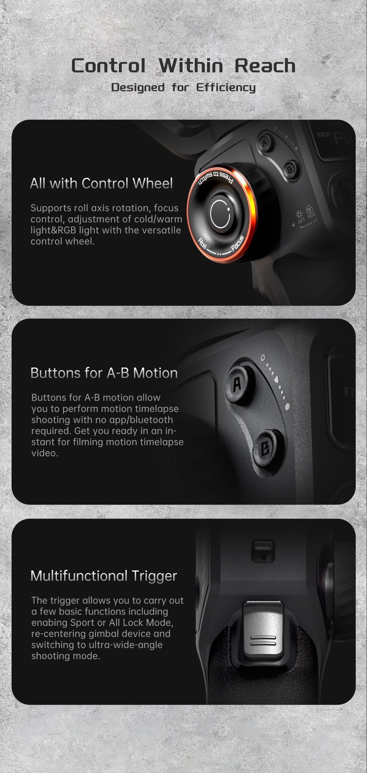 FlipStylezLLC AI face and shooting fill light with three-axis stabilizer for vlogging and professional video recording.