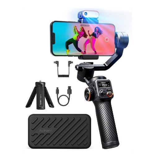 FLIPSTYLEZLLC AI face and shooting fill light with three-axis stabilizer for vlogging, featuring adjustable lighting and portable design.