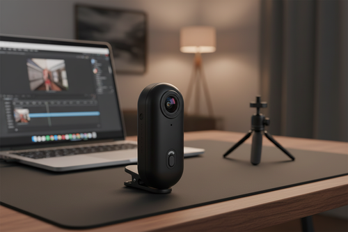 4K Mini Body Camera – Desk Lifestyle