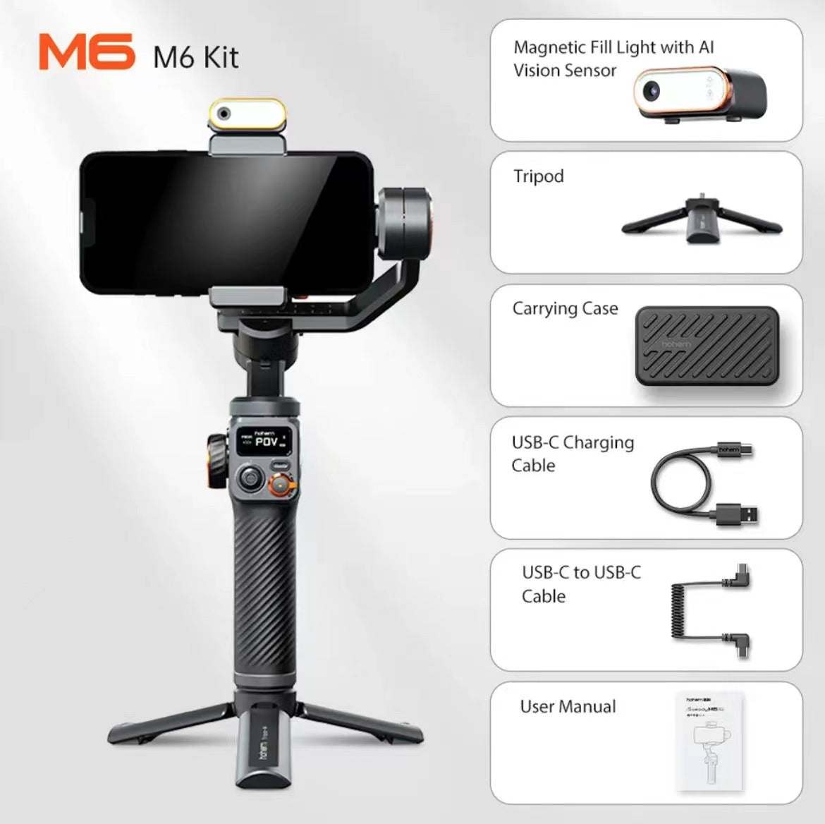 Flipstylezllc AI face and shooting fill light with three-axis stabilizer for vlogging and video recording.