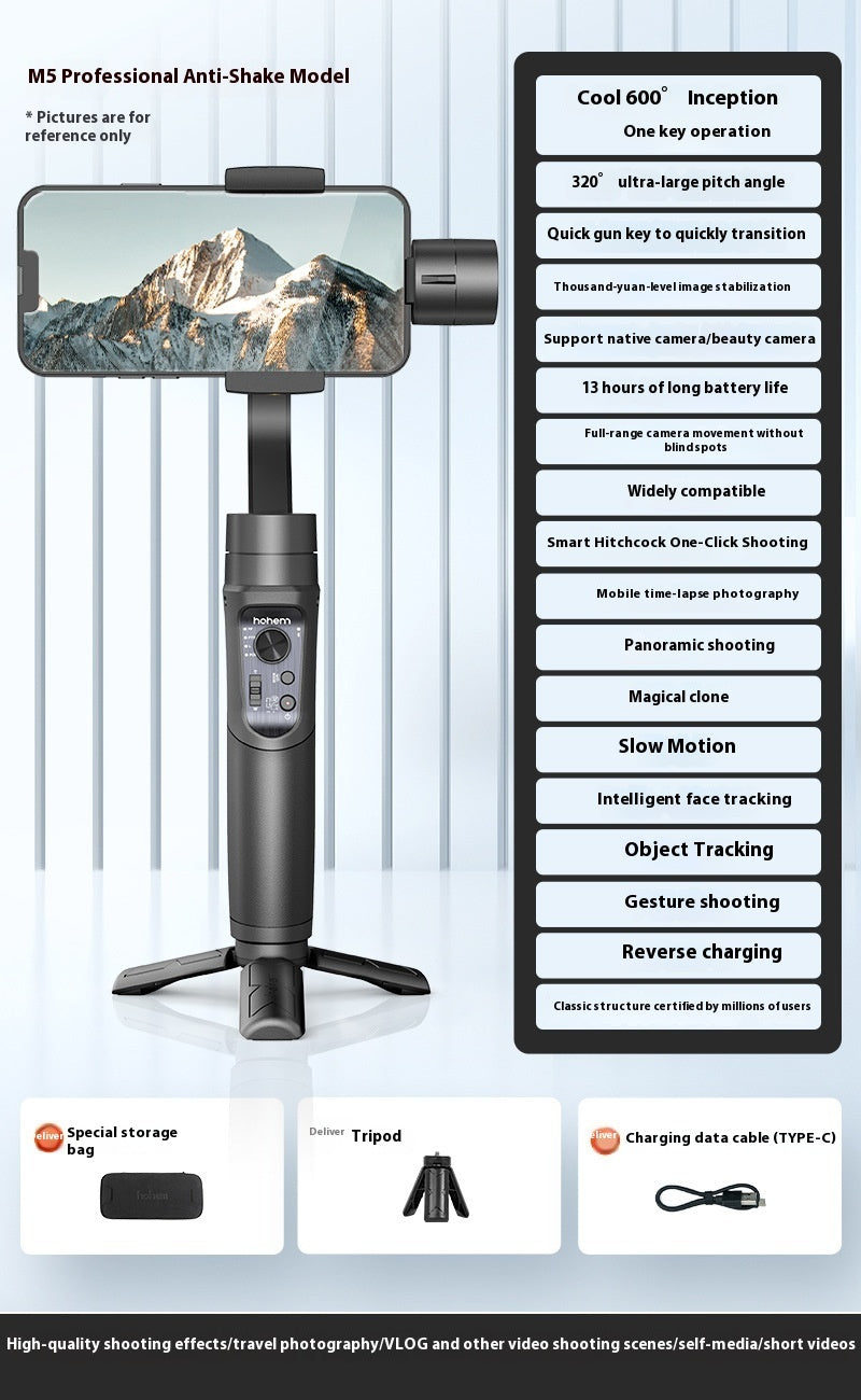 Vast AI Phone Gimbal Stabilizer with Face Tracking – 18-Hour Battery