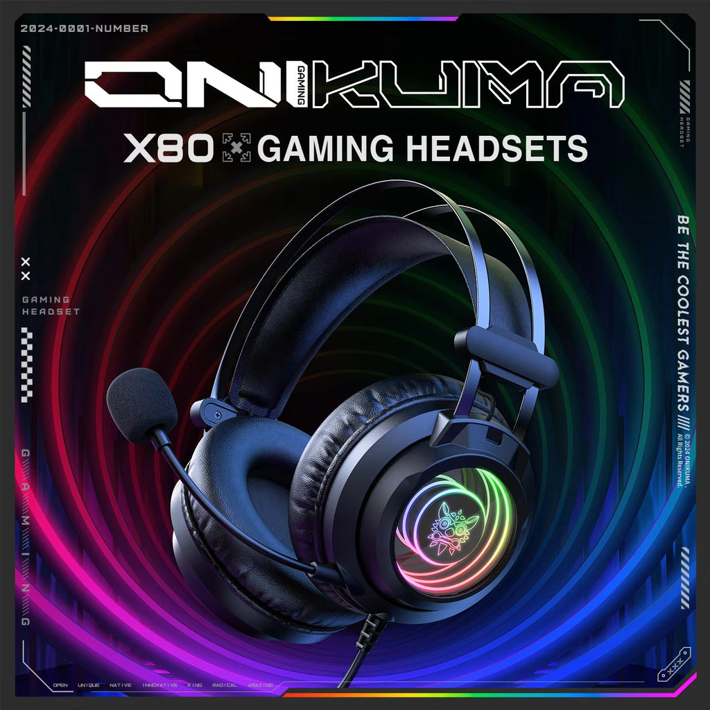 Flipstylezllc gaming laptop headphones with over-ear design and infinite surround sound, featuring padded ear cups and adjustable headband.