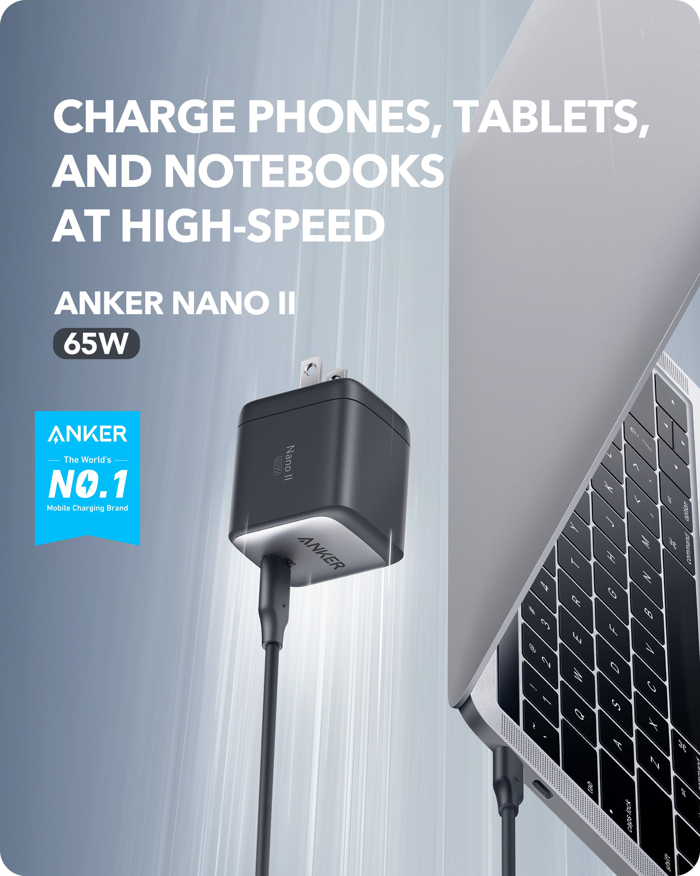 Anker 715 Nano II 65W GaN Charger – Compact, Fast, One-Charger-for-Everything