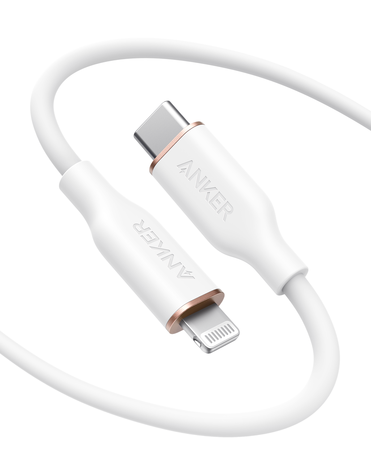 Anker 641 USB-C to Lightning Silicone Cable – MFi Certified, 25K-Bend Rated