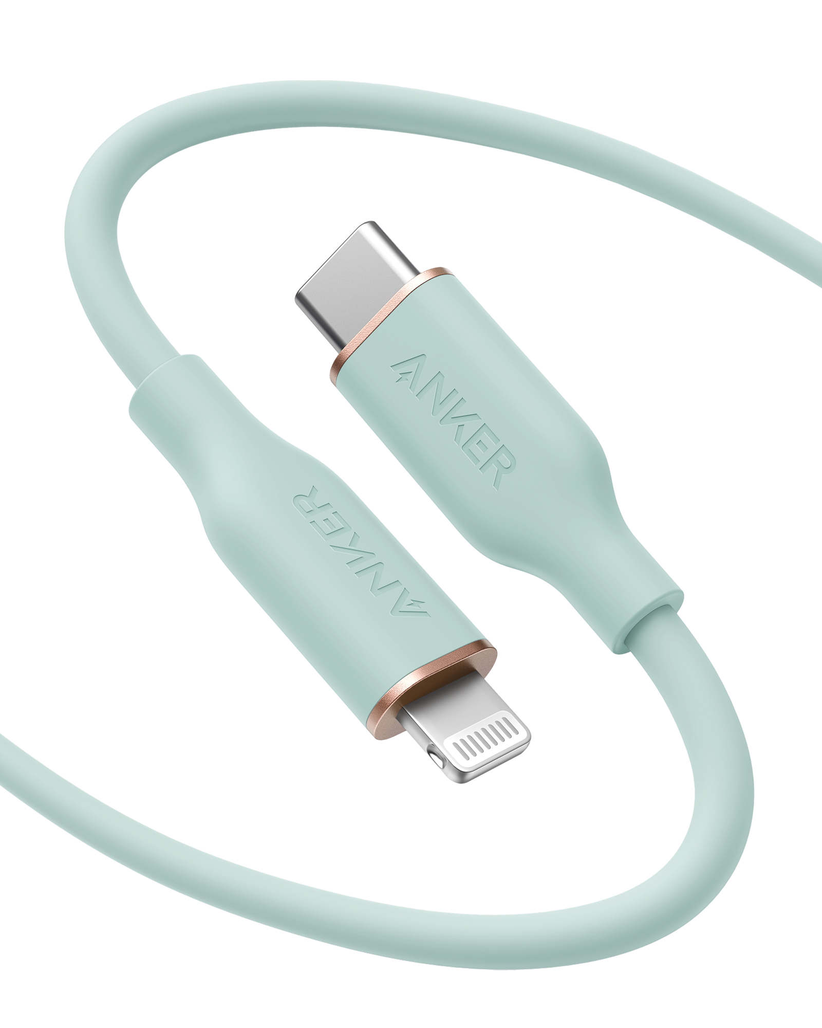 Anker 641 USB-C to Lightning Silicone Cable – MFi Certified, 25K-Bend Rated