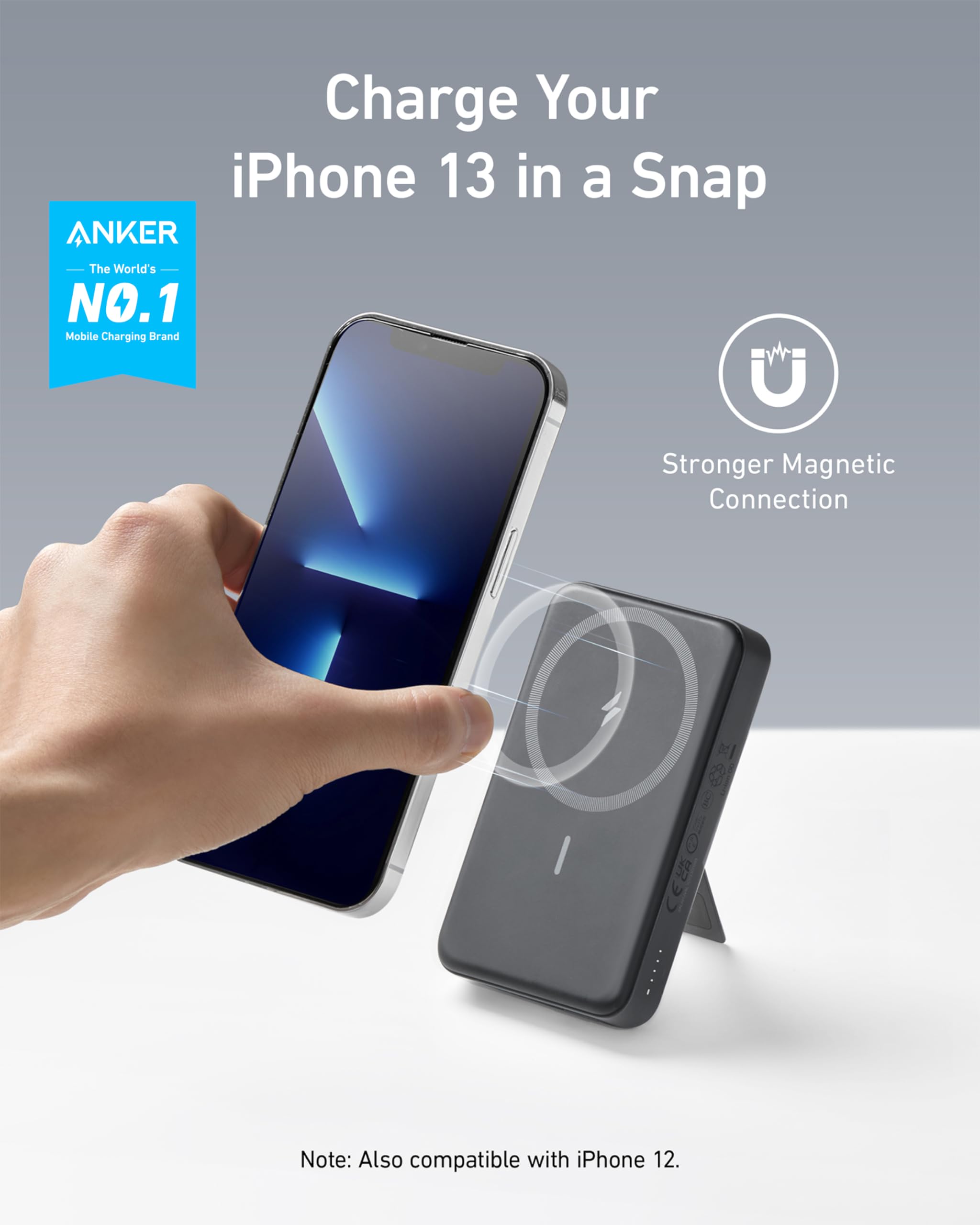 Anker 633 MagSafe-Compatible Magnetic Battery – 10,000mAh with Foldable Stand