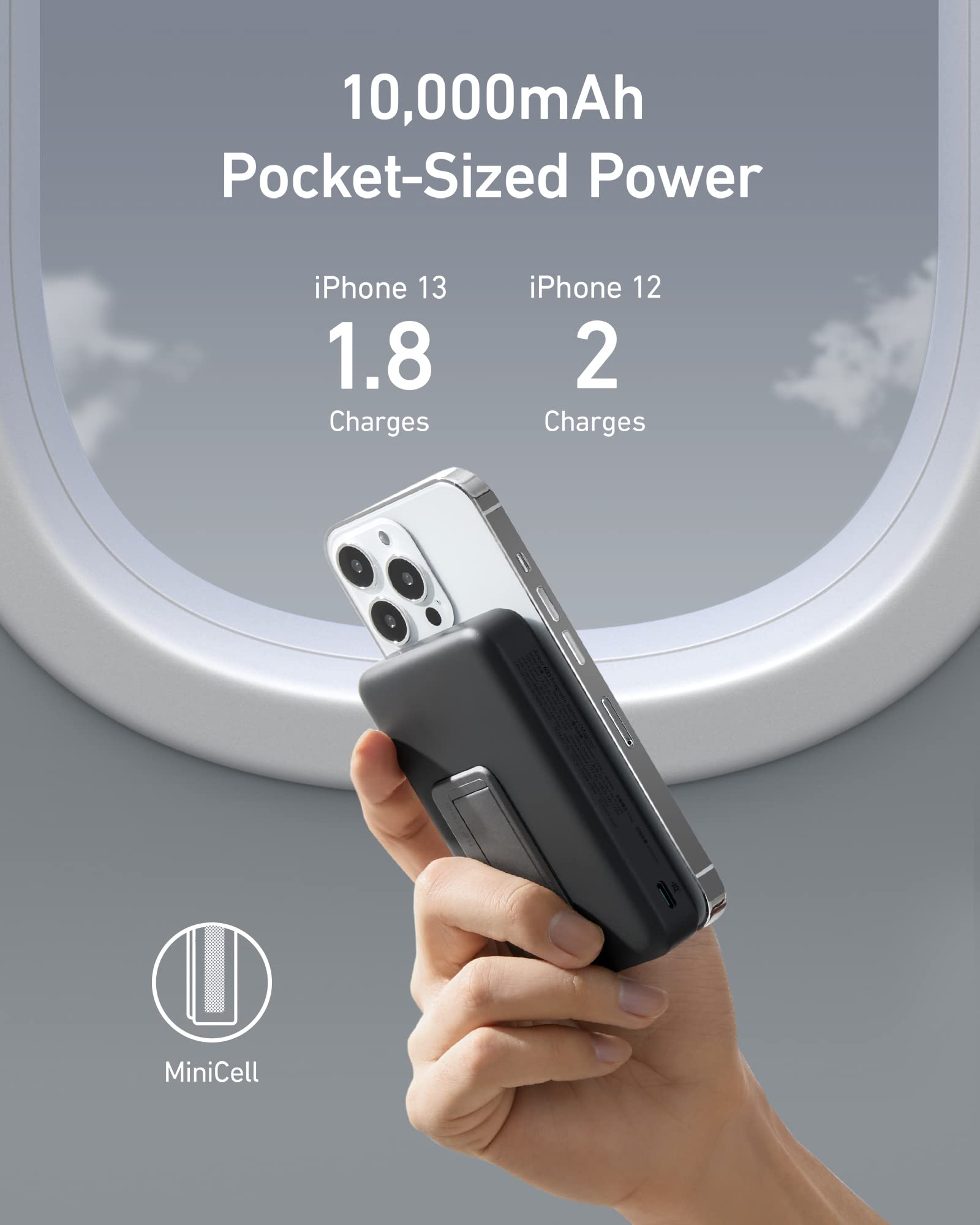 Anker 633 MagSafe-Compatible Magnetic Battery – 10,000mAh with Foldable Stand
