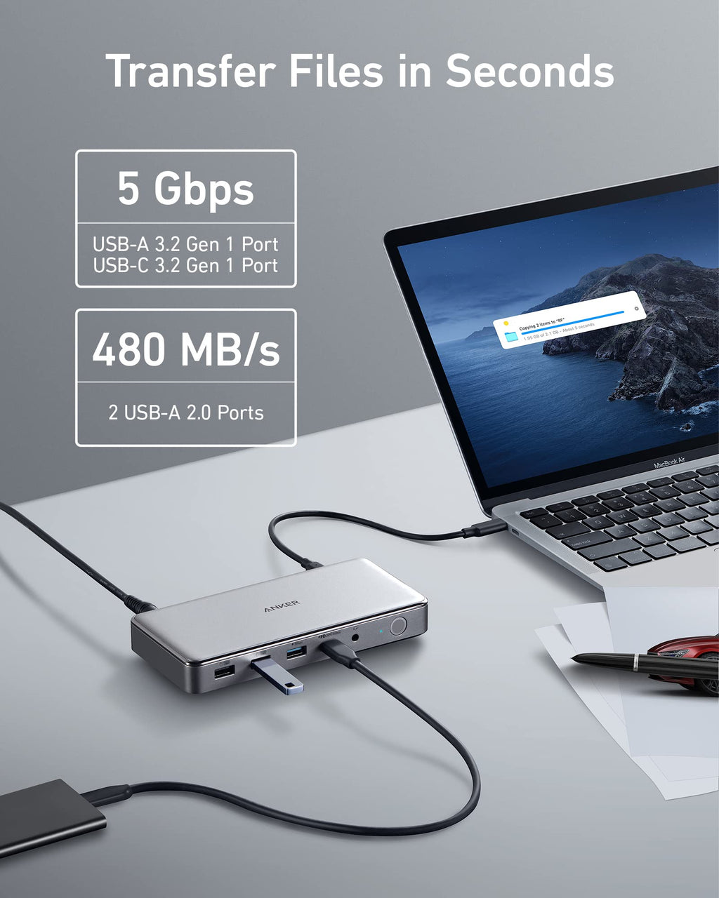Anker 563 USB-C Docking Station – 10-in-1 with Triple Display & 100W Charging