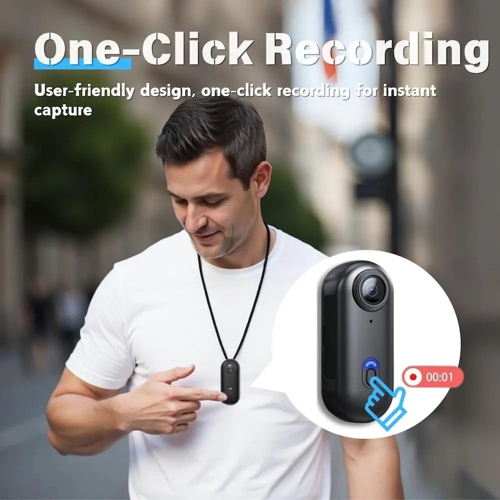 4K Mini Body Camera with WiFi – Magnetic Mount, 150-Min Battery