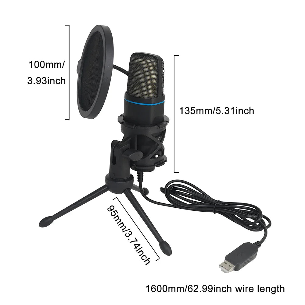 RGB USB condenser microphone by covers4phones with studio-quality build, ideal for streaming, podcasting, and gaming setups