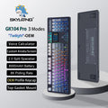 Wireless mechanical keyboard with PBT keycaps, 3 knobs, 3.0 screen, silent switches, hot-swappable design by Electronics Den.