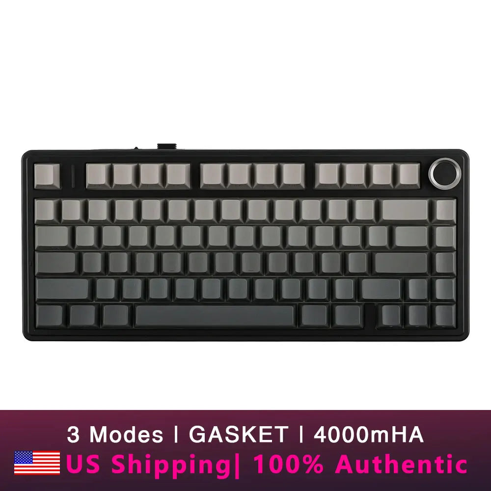 Wireless gaming mechanical keyboard F75 Pro Gasket Mounted by Electronics Den with visible keys and sleek design.