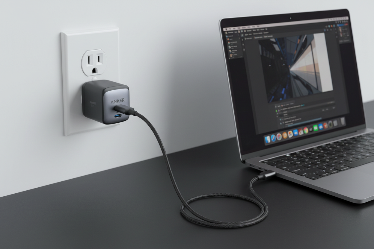 Anker 715 Charger – Desk Lifestyle
