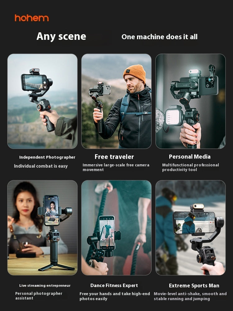 Vast AI Phone Gimbal Stabilizer with Face Tracking – 18-Hour Battery