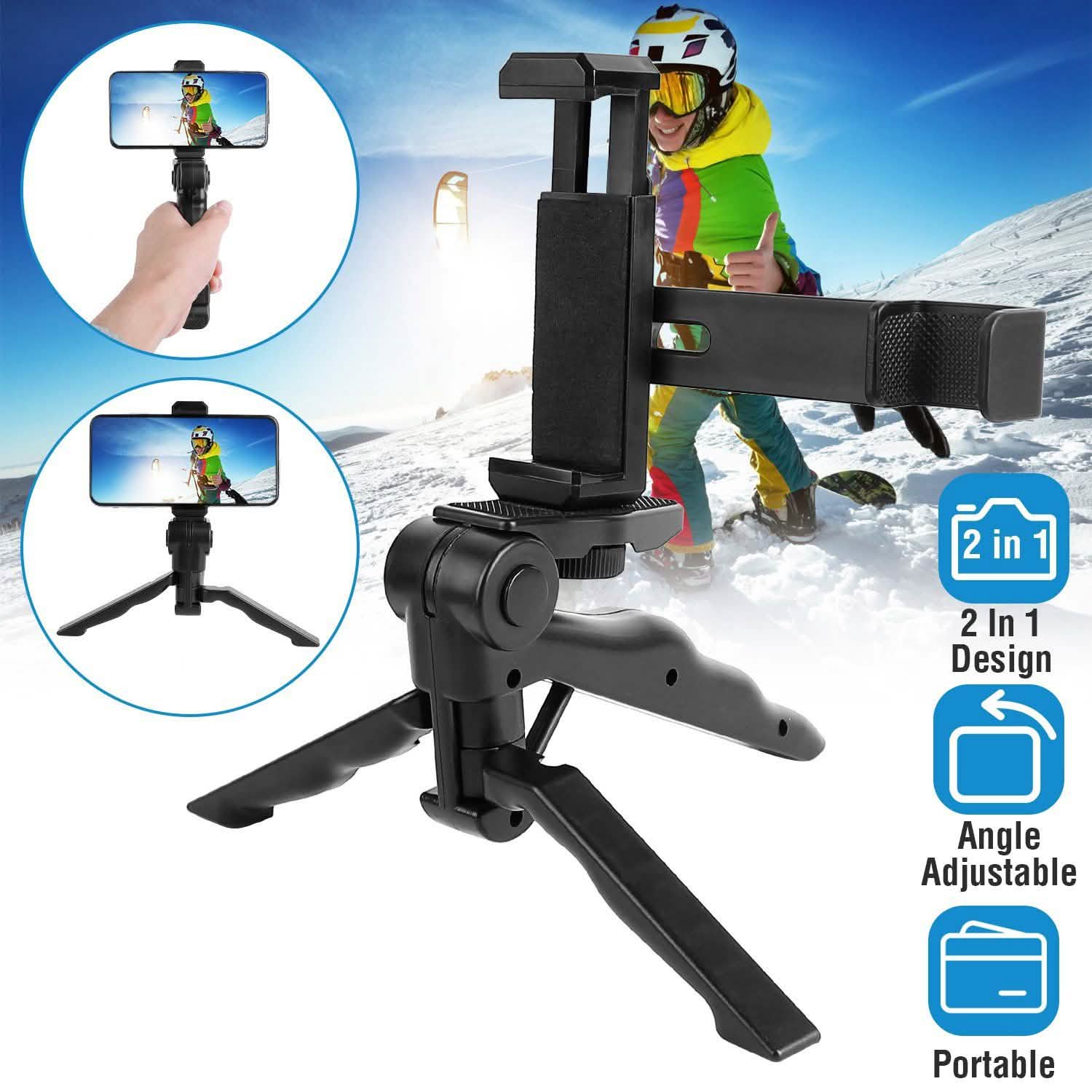 DailySale tripod desk phone stand stabilizer for mobile accessories, featuring adjustable legs and a secure grip for stable phone placement.