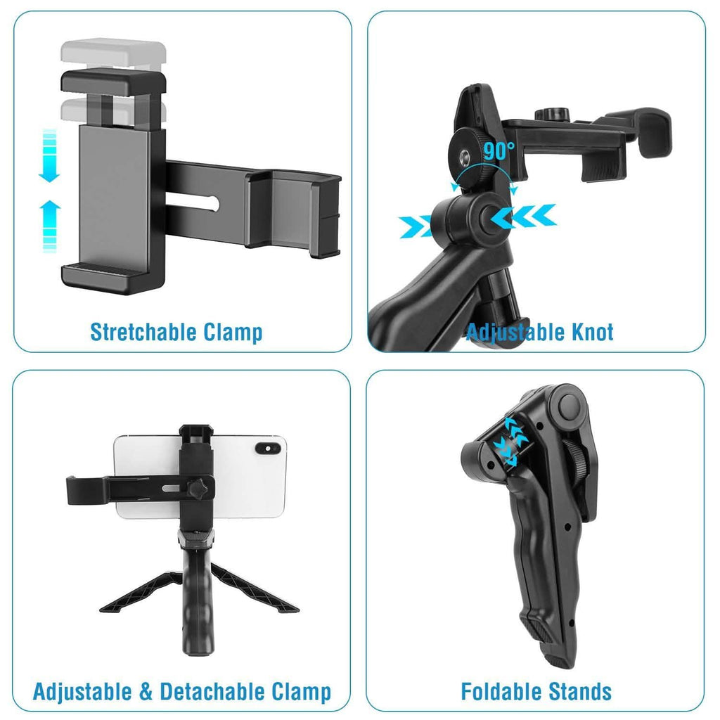 DailySale tripod desk phone stand stabilizer, mobile accessories, adjustable holder for stable phone positioning on desks